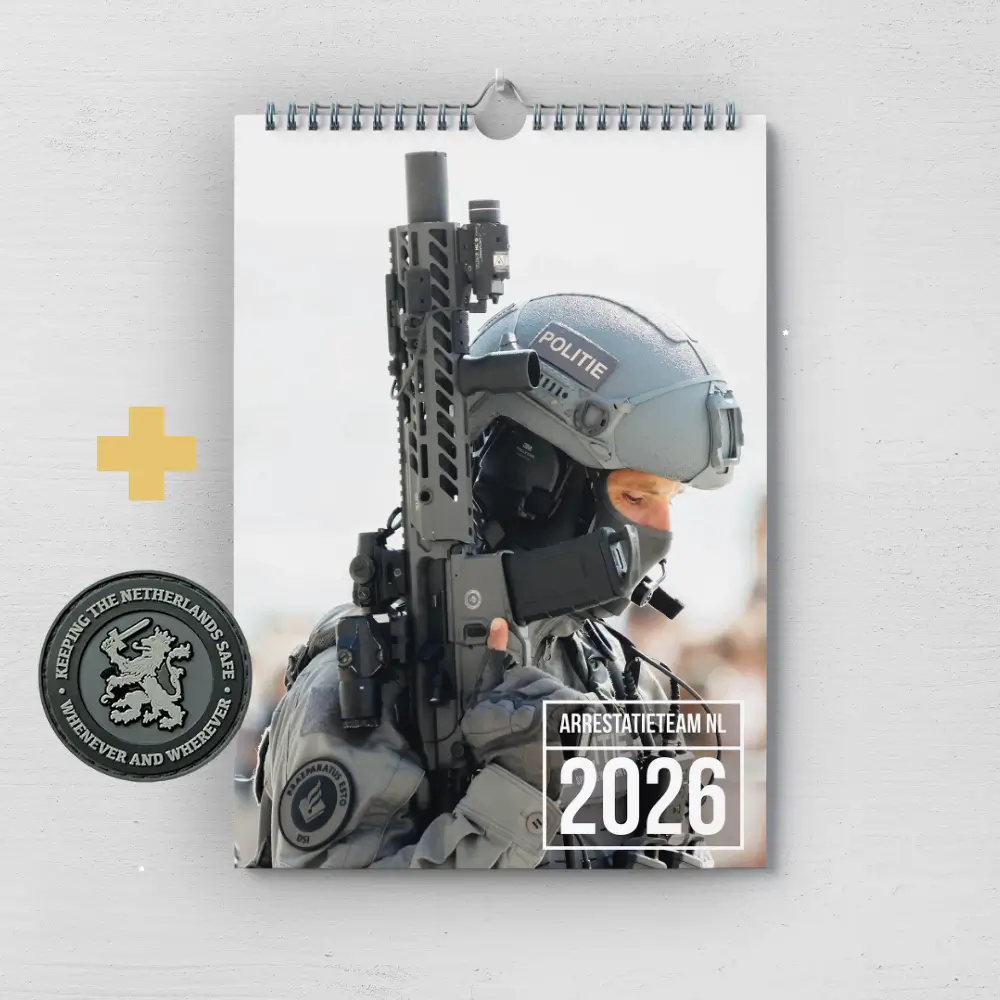 Arrestatieteam NL Kalender 2026 + ‘Keeping NL safe” patch